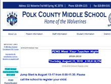 Tablet Screenshot of pcms.polkschools.org